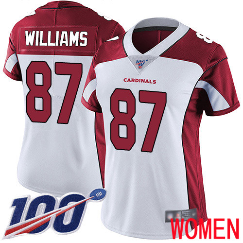 Arizona Cardinals Limited White Women Maxx Williams Road Jersey NFL Football #87 100th Season Vapor Untouchable->women nfl jersey->Women Jersey